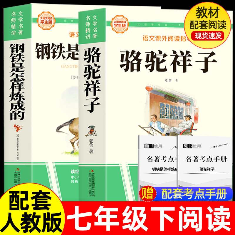 骆驼祥子和钢铁是怎样炼成的原著完整版七年级必读正版名著配套人教版七年级下册初一中学生课外阅读书籍海底两万里原著完整版老舍,书籍/杂志/报纸,世界名著,淘宝优惠券,粉丝福利购,淘宝优惠卷