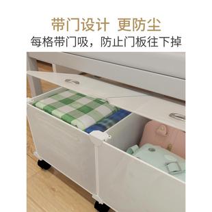 OQ5M收纳箱带滑轮宿舍床底大学生衣服寝室床下储物整理箱翻盖