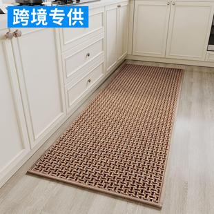 跨境厨房地垫防滑防油免洗可擦家用长条垫子耐脏门垫吸水脚垫防水