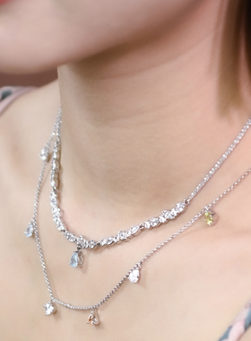JOLIENANA/美神系列/双层项链多色仙女叠戴锁骨链
