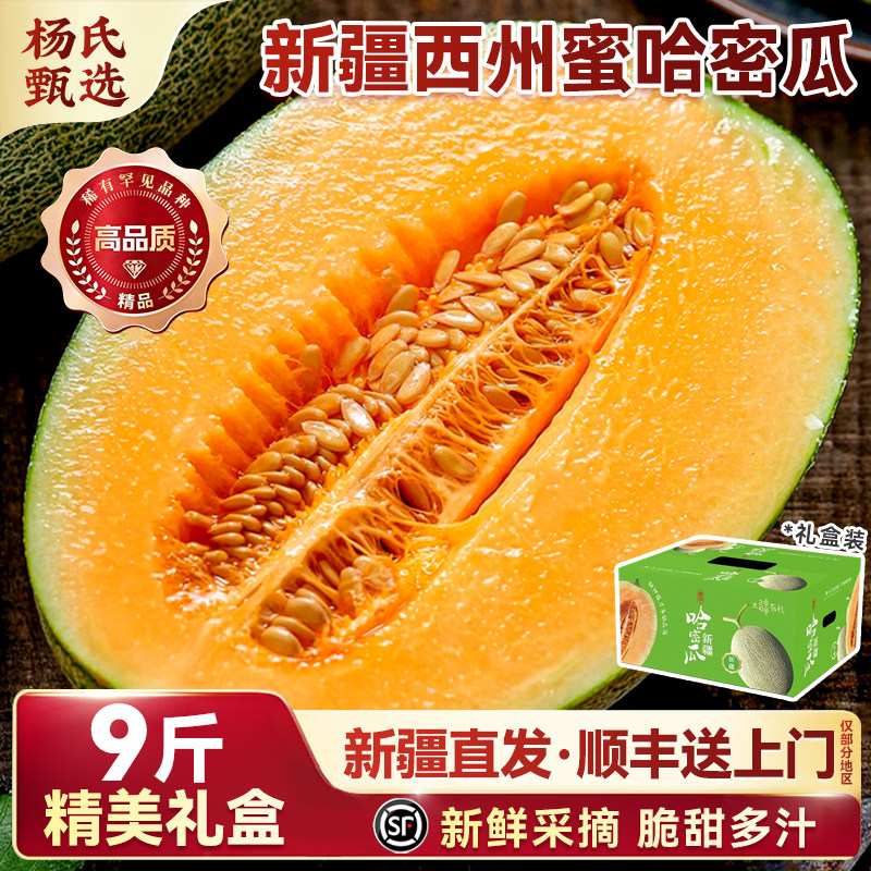 正宗新疆吐鲁番哈密瓜西州蜜25号网纹甜瓜当季新鲜水果礼盒整箱
