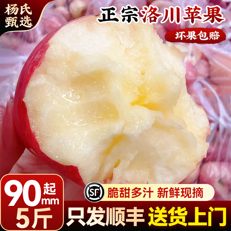 【5斤90mm起】顺丰正宗陕西洛川苹果水果新鲜当季冰糖心甜红富士