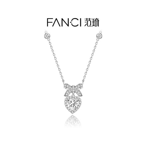 范琦公主蝴蝶结银项链