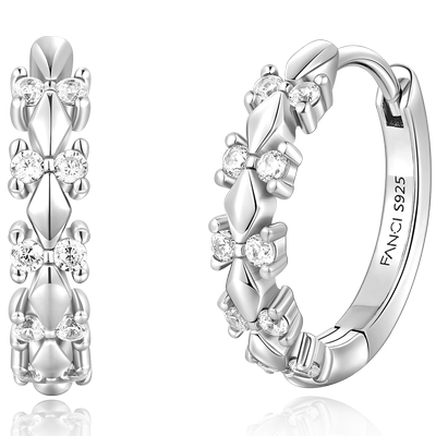 Fanci范琦925银为爱加冕耳圈