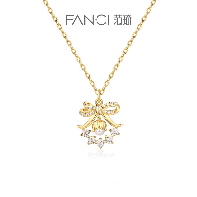 fanci范琦925银铃兰花环精致项链