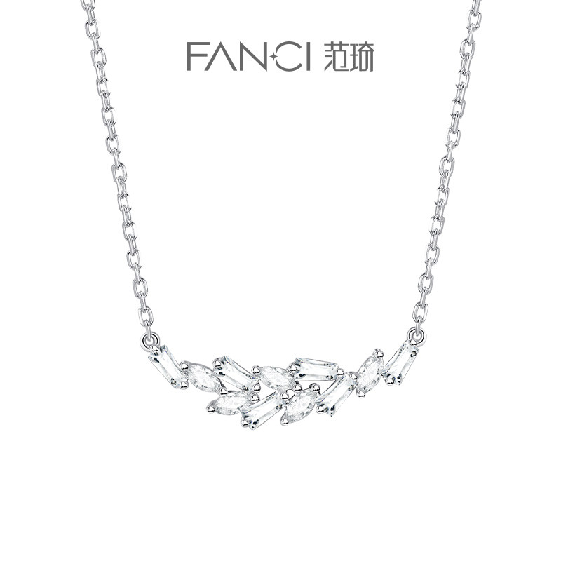 fanci范琦银饰【麦穗系列】穗心微笑项链轻奢锁骨链礼物送女友