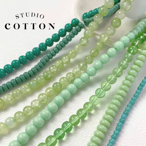 Хлопок [лесная коробка] Имитация нефрита -имитации Хрустально глазированные стеклянные стеклянные зеленые бусины DIY Beadered Bracelet