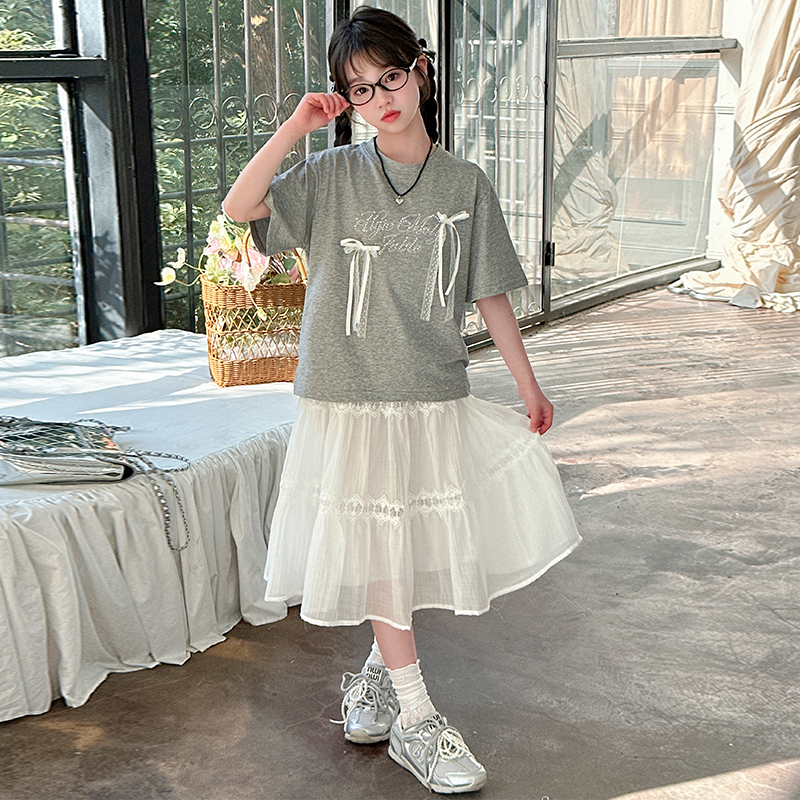 半身裙套装女童夏服装穿搭新款时尚超美夏天时髦ins风潮款潮酷