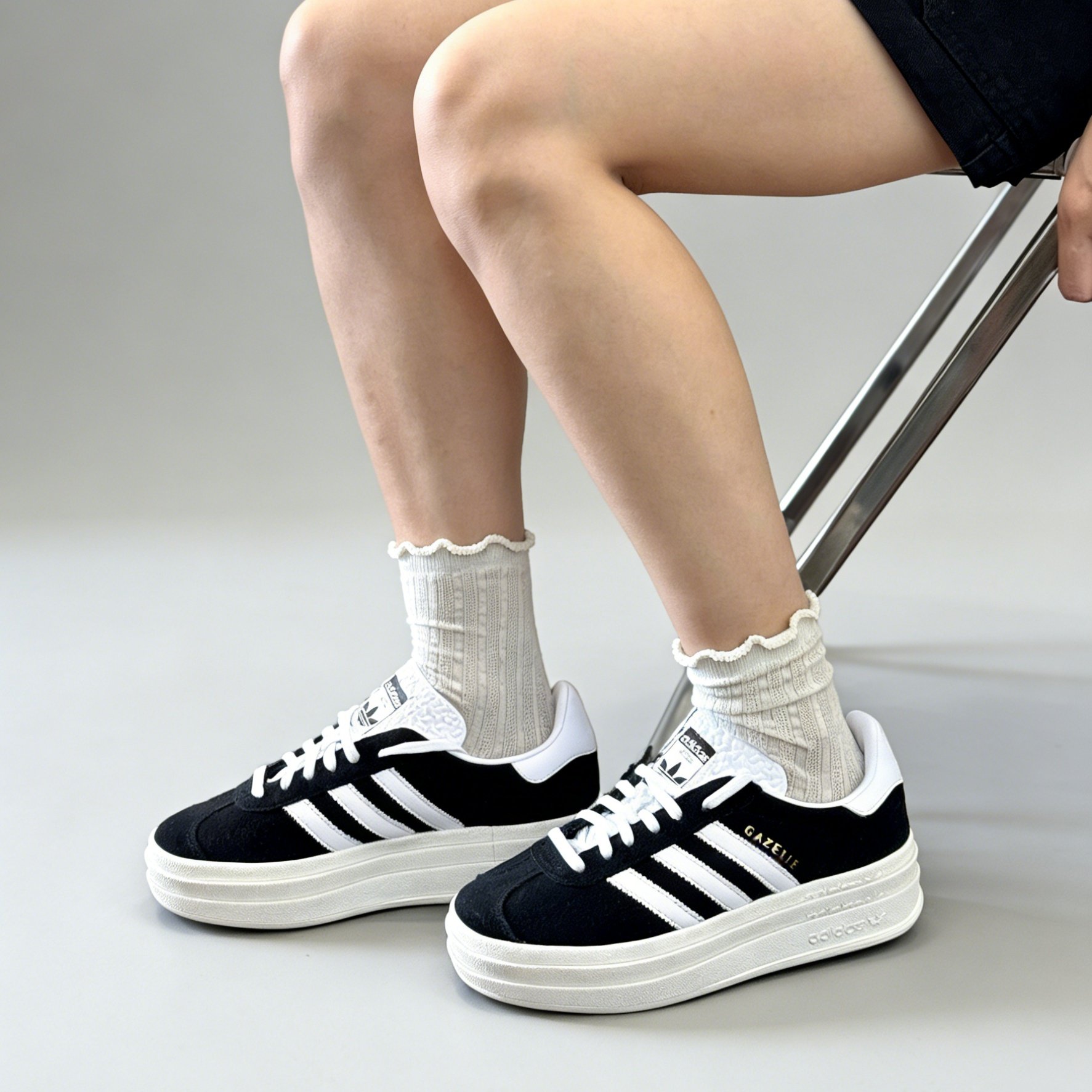 Adidas阿迪达斯 originals Gazelle 厚底耐磨防滑 低帮板鞋 女款,运动鞋new,板鞋,淘宝优惠券,粉丝福利购,淘宝优惠卷