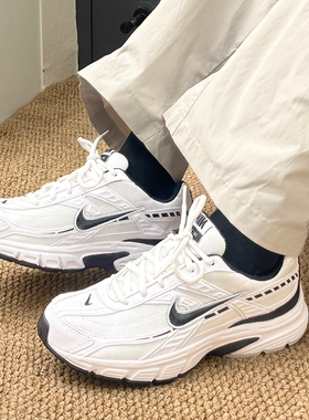 NIKE INITIATOR 运动舒适复古潮流休闲跑步鞋 男款黑白394055-100