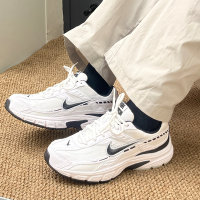 NIKE INITIATOR 运动舒适复古潮流休闲跑步鞋 男款黑白394055-100