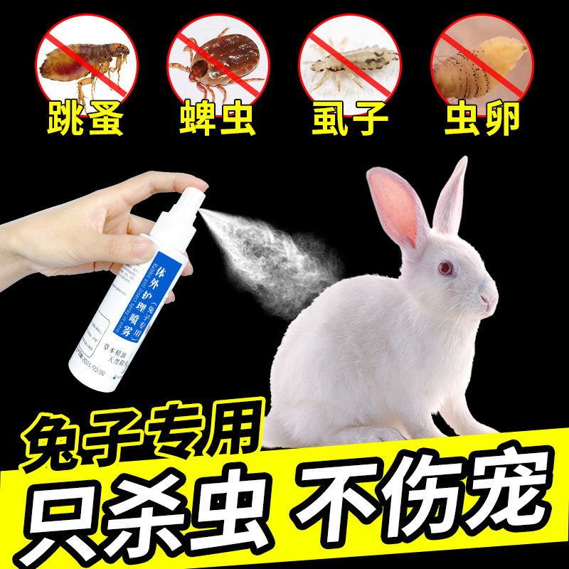 兔子体外驱虫药去跳蚤虱子不怕舔图片