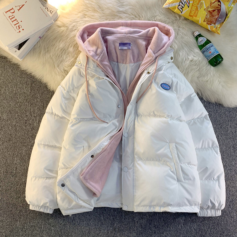 1005-2-LMF047-P135冬季加厚假两件宽松保暖休闲连帽棉衣棉服,男装棉衣,星座1005-2
