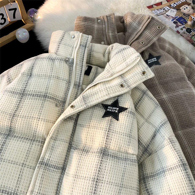 1005-2-LMF105-P128冬季港风男士宽松休闲立领加厚男女情侣棉衣,男装棉衣,星座1005-2