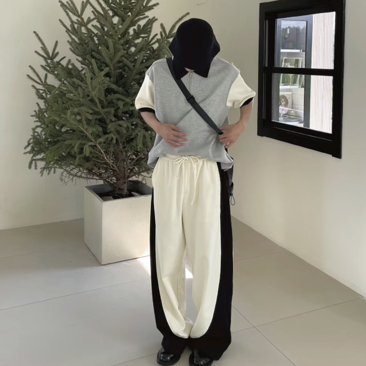 1005-2-T7006-P48有原图保护夏季港风男士宽松POLO短袖T恤上衣,男装Polo衫,星座1005-2