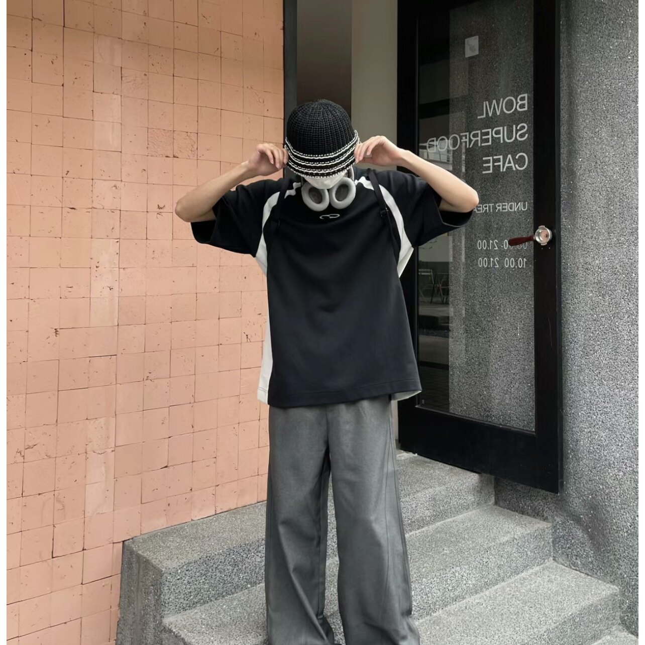 1005-2-T7003-P38有图片保护夏季港风男士宽松圆领T恤短袖上衣,男装T恤,星座1005-2