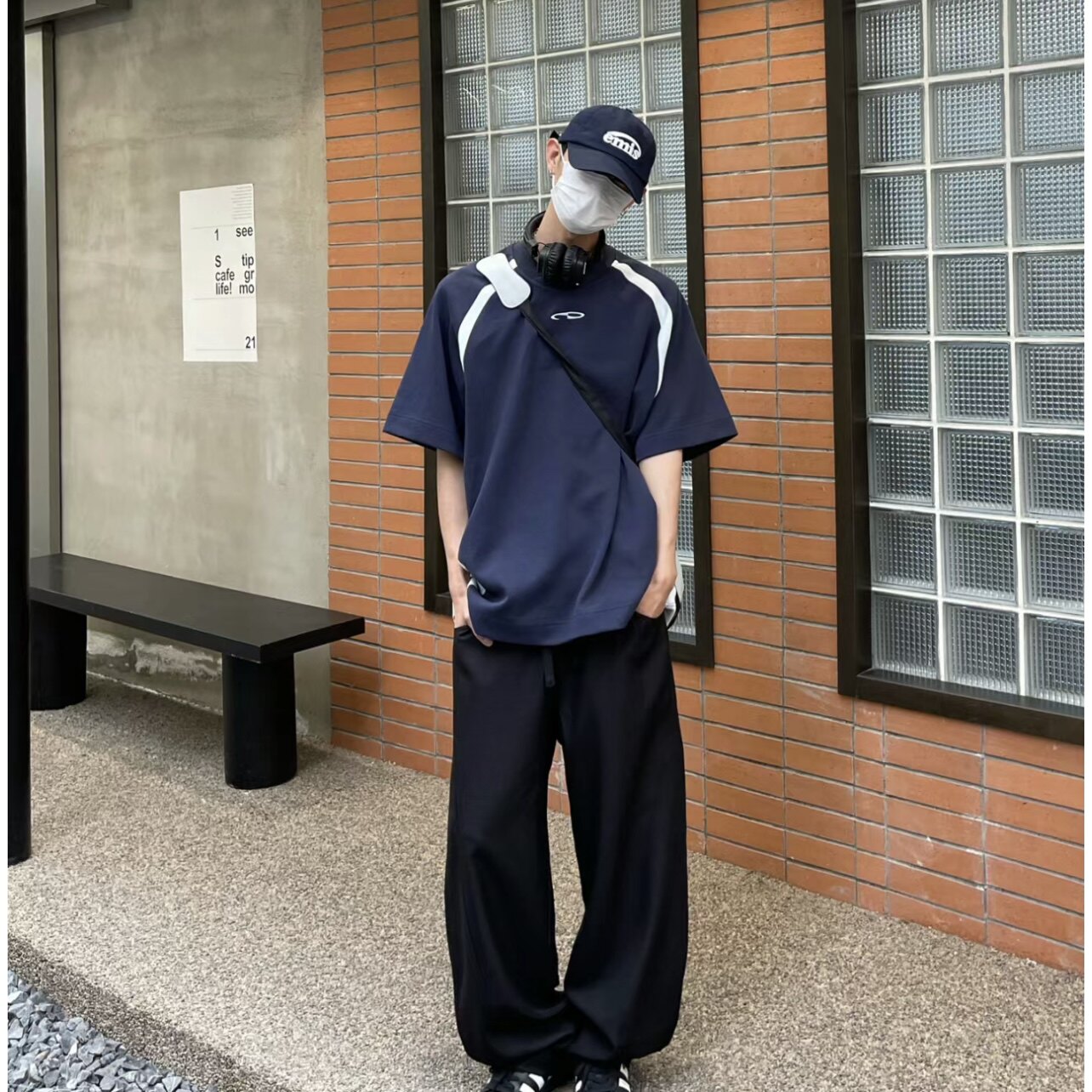 1005-2-T7003-P38有图片保护夏季港风男士宽松圆领T恤短袖上衣,男装T恤,星座1005-2