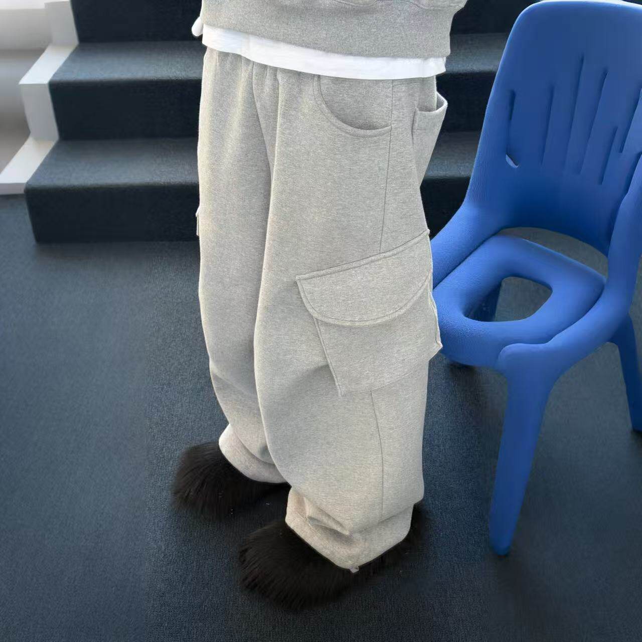 Mjd重磅加厚保暖宽松卫裤