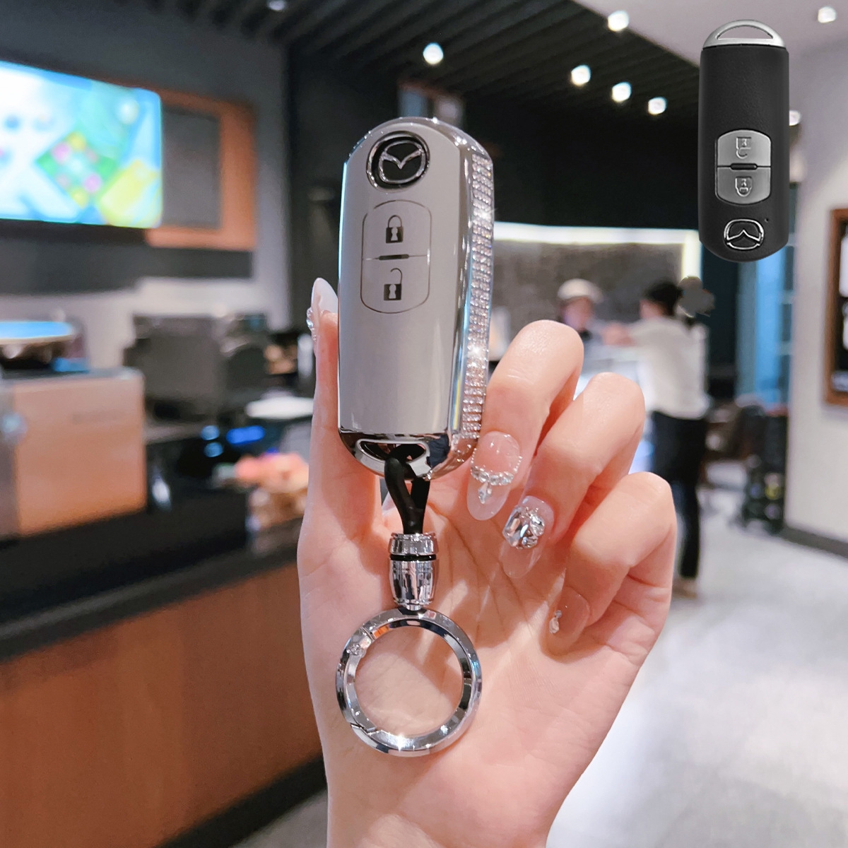 适用马自达3星骋钥匙包高级感CX8睿翼CX7遥控器保护套外壳扣男女