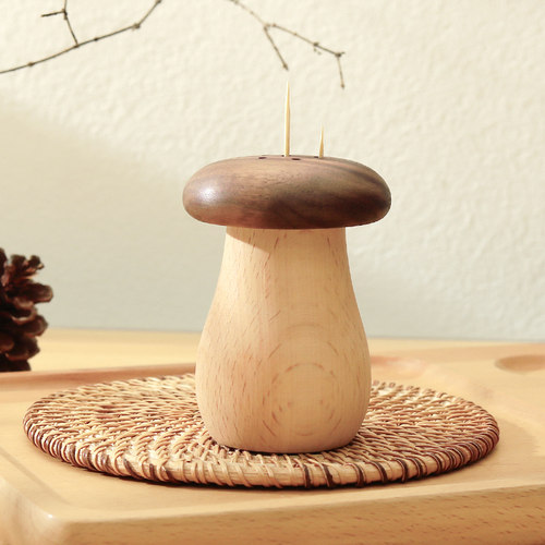 蘑菇原木牙签筒牙签盒