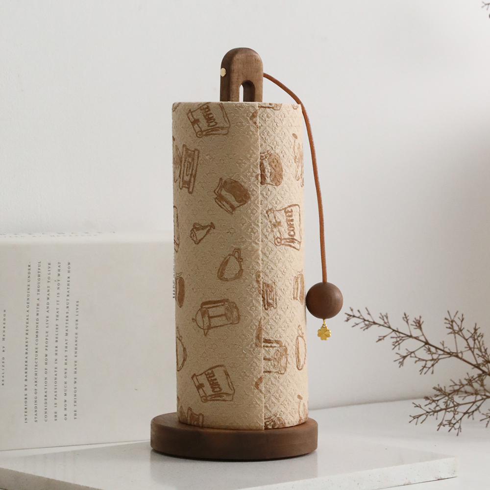 实木纸巾架厨房卷纸架台面卷筒纸巾架桌面纸巾盒卷筒纸巾架套装