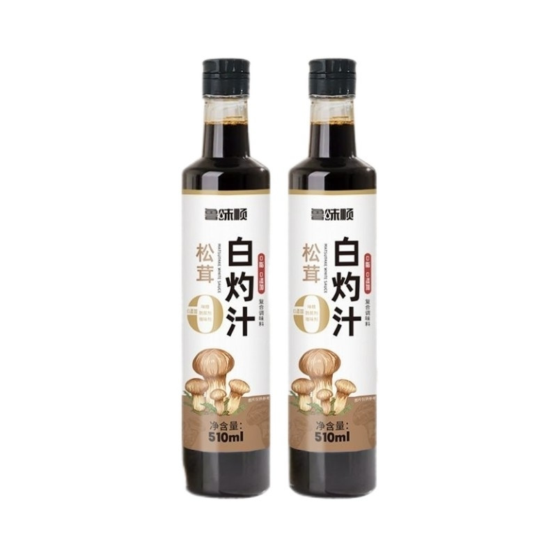 鲁味顺松茸白灼汁510毫升家用凉拌调料