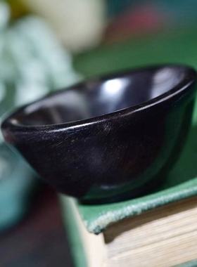 保真披毛犀小摆件文玩酒杯