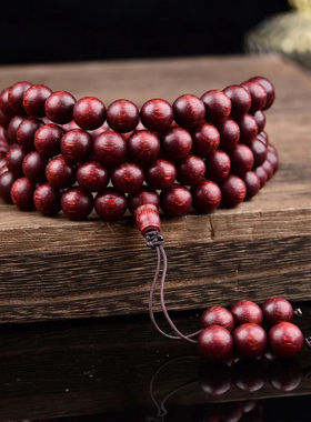 天然披毛犀多圈手串文玩把件 女款时尚饰品手链 男款文玩把件养生