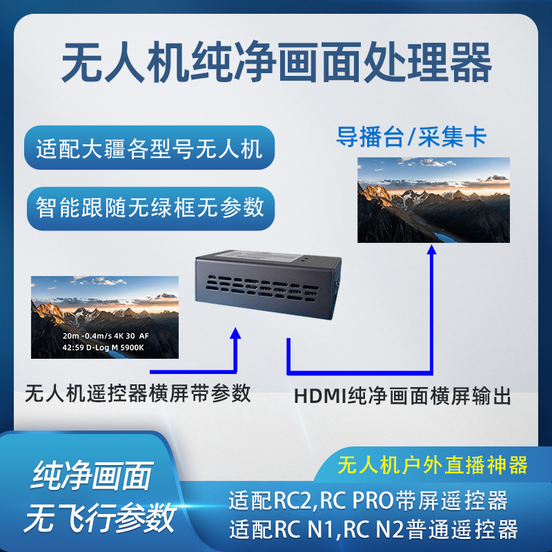 mini4无人机无损竖屏直播转换器