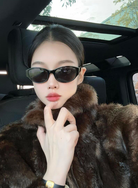 墨镜女款猫眼高级感2025新款防紫外线开车专用TR偏光近视太阳眼镜