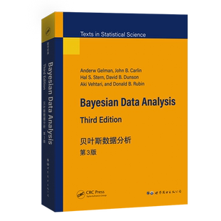 【出版社官方自营】贝叶斯数据分析 第3版 英文版 Bayesian Data Analysis 3rd Edition 数据处理 统计分析 数学