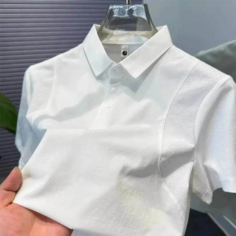 曜世绅章运动速干polo衫男款痞帅高级感夏季休闲修身老钱风