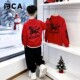 米多多好物优选888黑马送福加绒中大童男童红色冬季 保暖休闲套装
