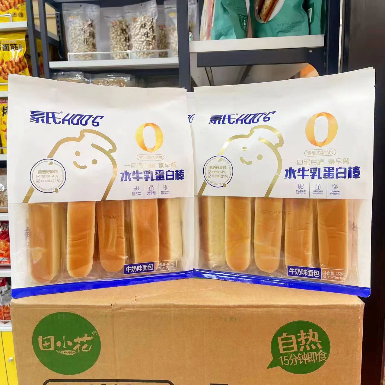 豪氏水牛乳蛋白棒460g厚切面包早餐吐司面包蛋糕奶酪零食夹心大包图片