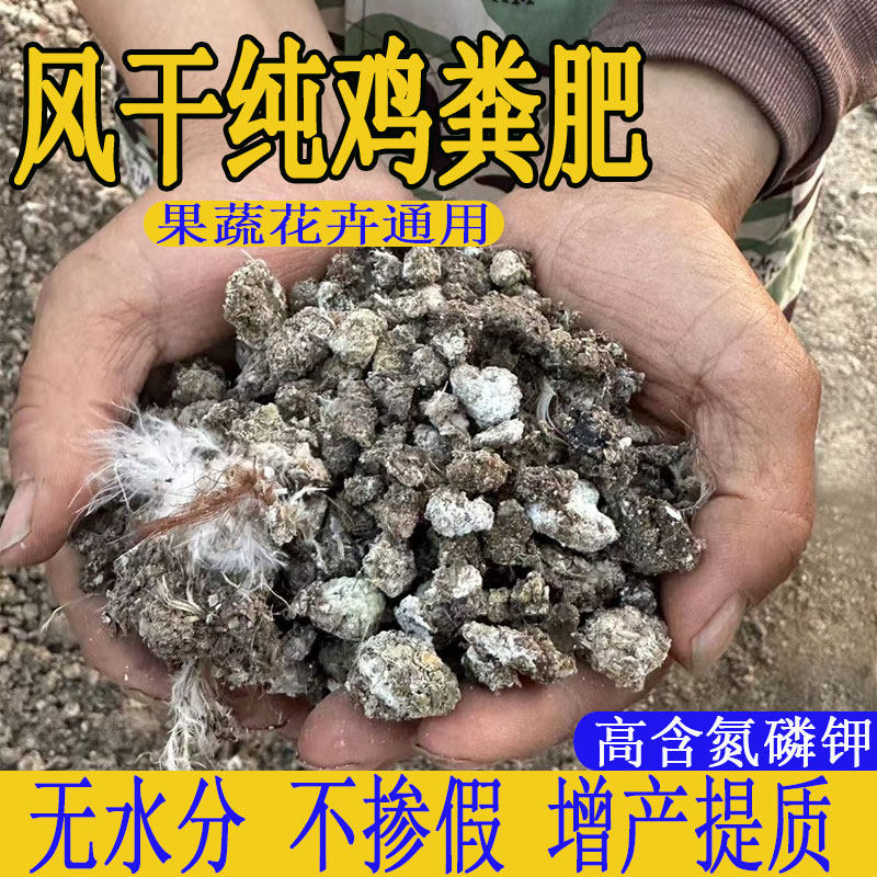 100斤纯干鸡屎粪氮磷钾有机肥料无土虫种蔬菜养花果树专用农家肥