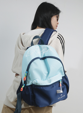 滨斯熊儿童书包新品初中高中大学生书包休闲浅蓝学生双肩背包潮新