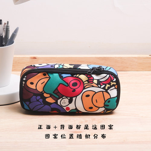 滨斯熊卡通图案大容量，柔软笔袋