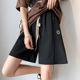 女款K3106-P28仿棉斜纹运动短裤休闲裤夏宽松阔腿五分热裤，女装休闲裤，电商B245A