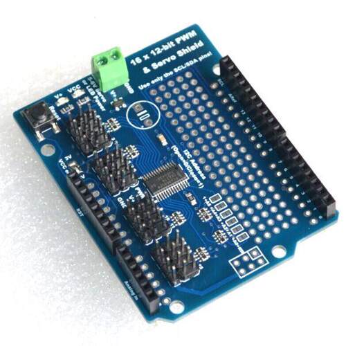 16-Channel 12-bit PWM/Servo Shield 16路舵机驱动模块