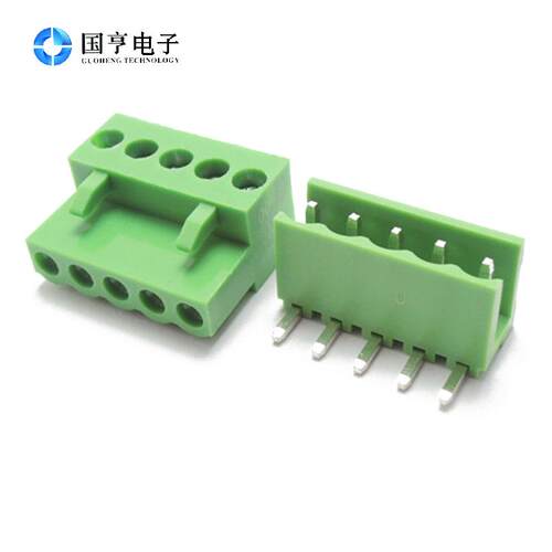 HT396 RS/HT-5P 间距3.96MM 拔插式接线端子 一套 弯针