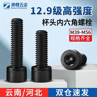M39M42M48M52M56全牙内六角螺丝12.9级高强度圆柱头螺栓加长杯头