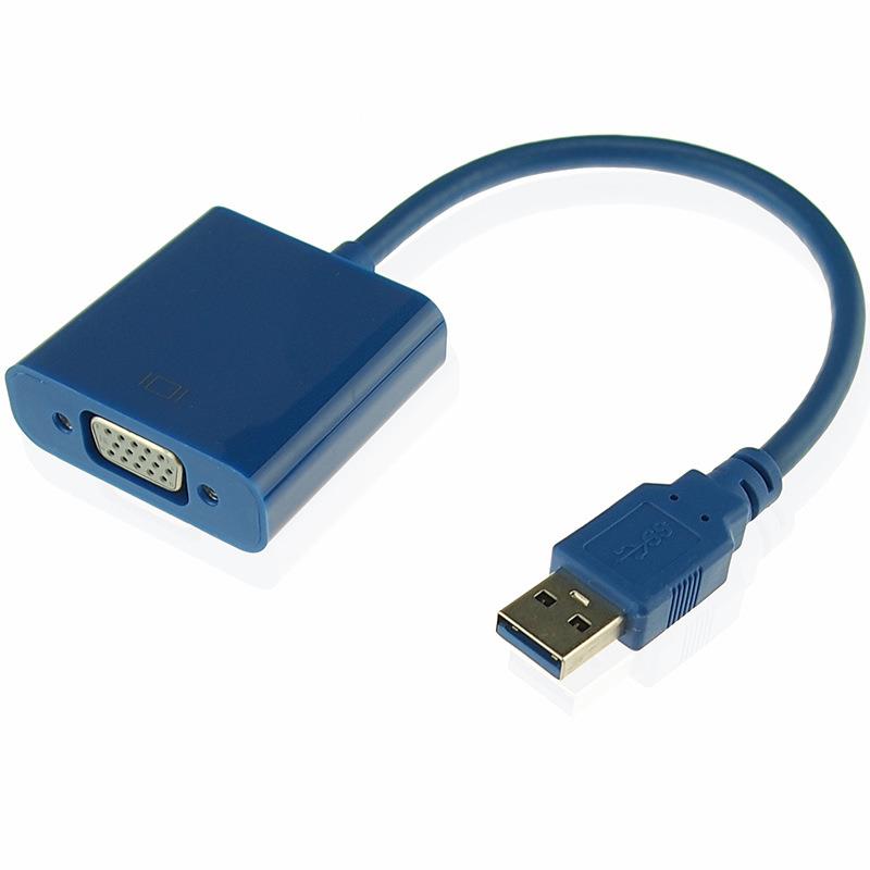 U3-005 USB转VGA转换器接口外置显卡usb3.0 to VGA接头投影仪多屏
