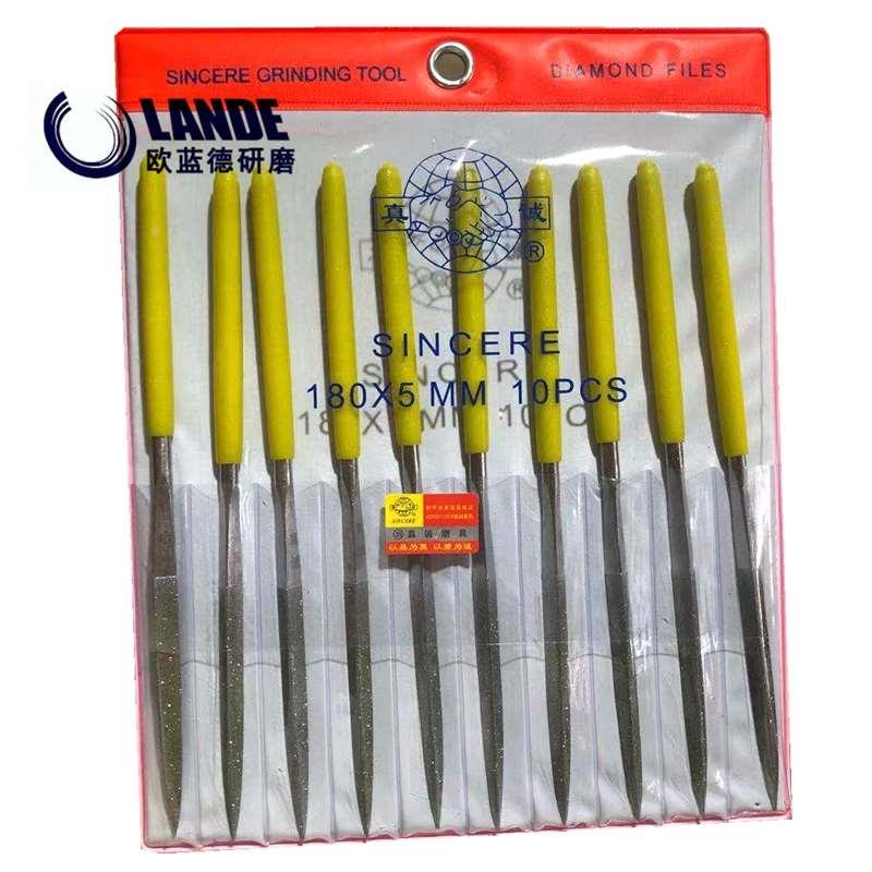 真诚金刚石锉刀套装电镀金属合金玛瑙玉石打磨工具三角圆扁平板锉