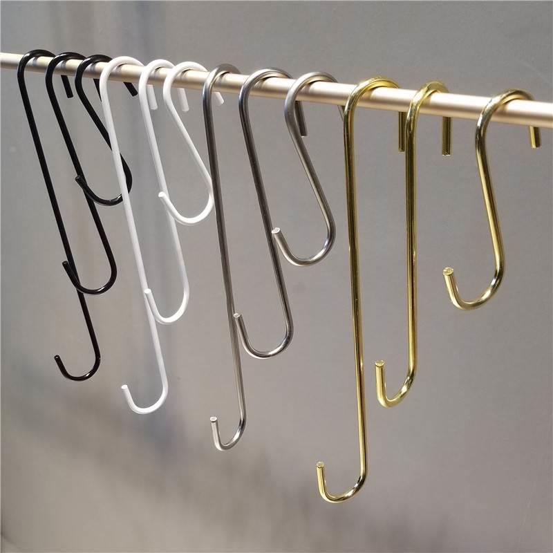 服装店展示架挂钩挂衣服的s钩长钩钩子上墙单点挂童装店墙挂货架