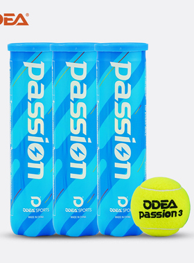 Odear欧帝尔运动训练实用比赛球儿童网球四粒装passion体育用品