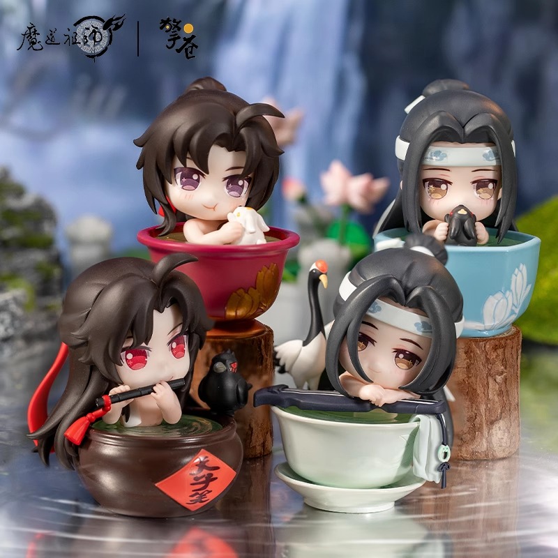 现货包邮魔道祖师官方正版Q版手办 玉盏流光系列 魏无羡蓝忘机