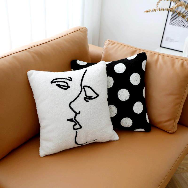 装典美家INS风简约现代北欧风抽象床上靠枕床头客厅沙发靠垫抱枕