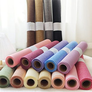 韩式彩麻卷布纹包装纸鲜花花束手工diy材料花艺包装纸花店资材