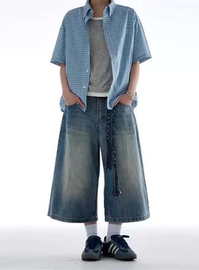 Pbpr设计感复古撞色手工编织穗流苏百搭腰绳装饰品牛仔裤挂件饰品