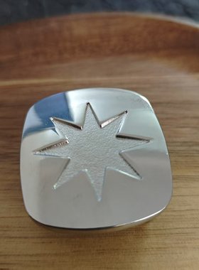 Pbpr  2025款  小众设计八角星镜面腰带钢扣扣头男女同款腰带扣头